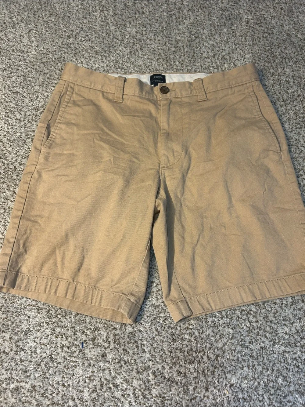 J. Crew Men’s Flat Front Shorts in Khaki